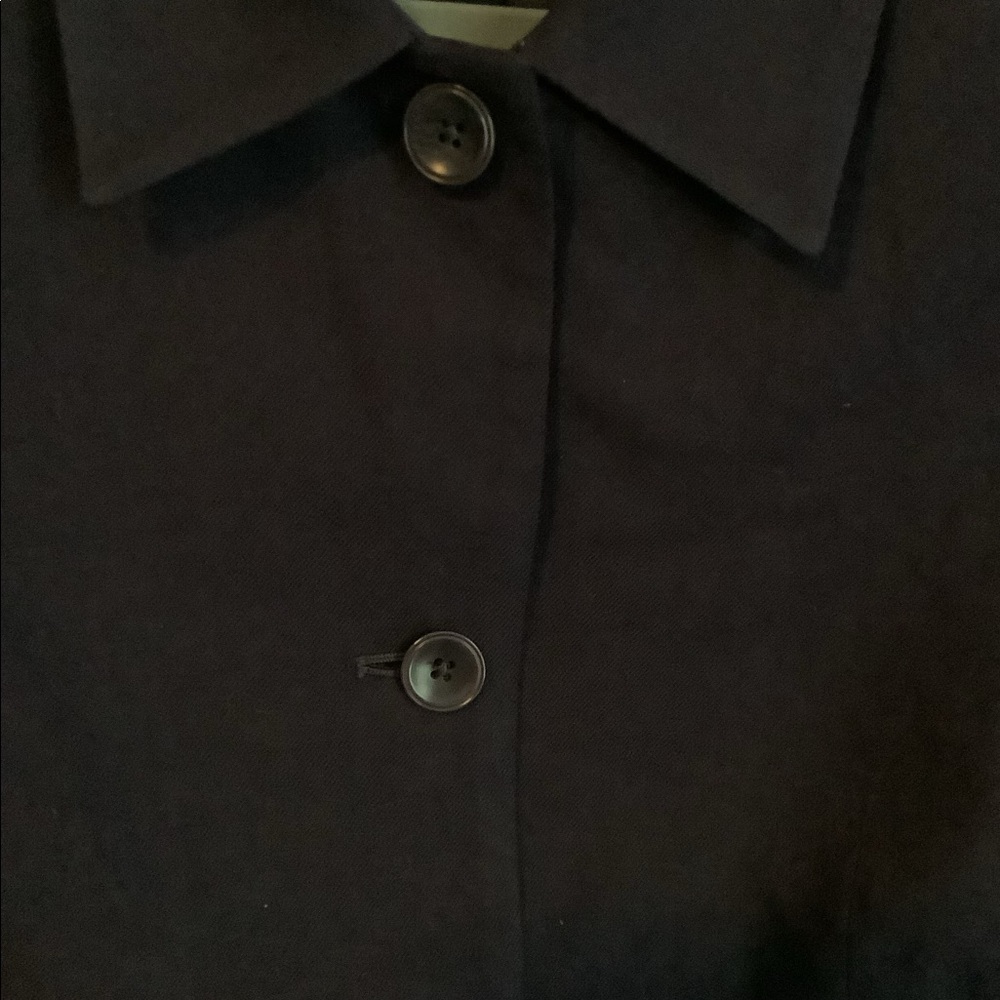 Talbots Deep Purple Button Up Collared Jacket - image 3